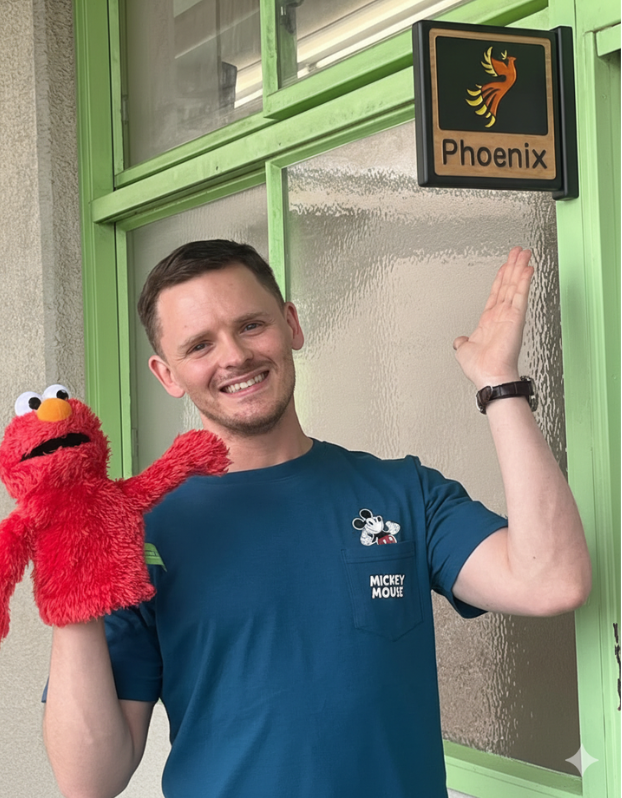 Mark Gunter with Elmo